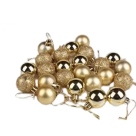 BOLA NATAL EM TUBOMISTA C/12UND DOURADO 2CM REF-73975001