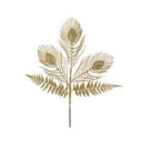 C. NATAL FOLHA C/ GLITTER DOURADO 43CM REF-74761001