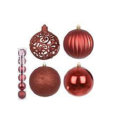 BOLA NATAL DECORADA C/ GLITTER C/6 UND P REF-74875004