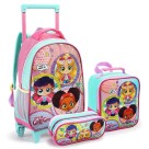 KIT MOCHILA RODINHA INFANTIL FEMININA