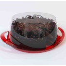 PORTA BOLO VERMELHO TRANSLUCIDO REF-UZ167-VM