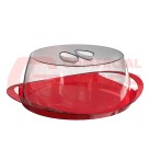 PORTA BOLO VERMELHO TRANSLUCIDO REF-UZ167-VM