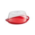 PORTA BOLO VERMELHO TRANSLUCIDO REF-UZ167-VM