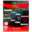 PLACA DE EVA GLITTER 40X48 PRETO NEXEL