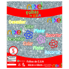 PLACA EVA GLITTER 40X48 1,6 PRATA NEXEL