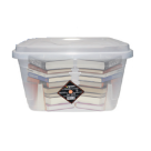 CAIXA RETANGULAR C/TRAVA 8L TRANSPARENTE REF-6849