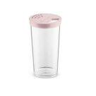 FARINHEIRO G TRANSPARENTE COM TAMPA ROSA REF-UZ304-ROS