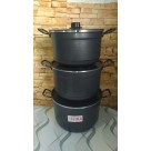 JOGO DE TACHO COM 3 PÇS CRAQUEADO