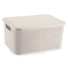 CESTO ORGANZADOR RATTAN GRANDE AREIA C/TP REF-069/CR