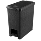 LIXEIRA JUTA RETANGULAR 12L PRETO REF-283.004.003