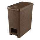 LIXEIRA JUTA RETANGULAR 12L MARROM REF-283.004.006