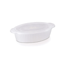 TRAVESSA OVAL CANELADA P 650ML BRANCO REF-305.006.520