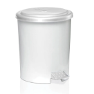 LIXEIRA COM PEDAL 7LTS BRANCO REF-100/B