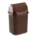 LIXEIRA DE PIA MARRON BASCULANTE RATTAN 4,5 LTS REF-134/M
