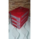 ORGANIZADOR NEW C/03 GAVETAS 35X25X33 CM COLLOR REF-224