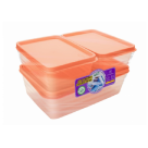 KIT COM 3 POTES RETANGULARES FRESH SORTIDO REF-8007-9