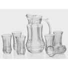 CJ JARRA DE VIDRO 1,8L+6 COPOS 250ML REF-13579