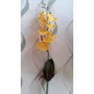 H. ORQUIDEA PALAENOPSIS REAL TOQUE C/ FOLHA X7 AMARELO 45CM REF-31997003