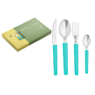 JG DE TALHERES 24 PC CB VERDE TURQUESA REF-60224/31