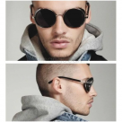 ÓCULOS DE SOL DESIGNER ITALIANO COM PROTEÇÃO LATERAL