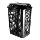 CESTO TELADO RETANGULAR PRETO 72 LTS REF-931