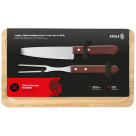 KIT CHURASCO SLIM 35X21CM COM GARFO E FACA REF-342
