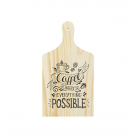 TABUA PINUS DECORATIVA 19X35X1,5CM ESTAMPA COFFEE REF-22E2