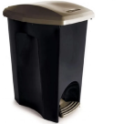 LIXEIRA E-BLACK COM PEDAL 15L REF-3495