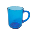 CANECA DE VIDRO AZUL LISA 240ML REF-VD15