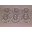 SET DE 12 PECAS DE VIDRO SENDO 6 XICARAS E 6 PIRES 236ML REF-HAX40D