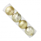 BOLA NATAL EM TUBO  C/4 UN  10 CM REF-67112001