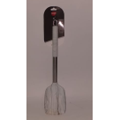 ESPATULA VAZADA SILICONE MARMORE ACO INOX 35X8CM REF-CK3310