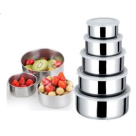 CONJ INOX 5 PCS REDONDO COM TAMPA REF-0164