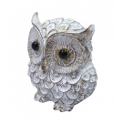 ADORNO CORUJA RESINA 10,5CM BRANCO REF-47604-008