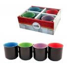 JOGO DE XICARA DE CAFE DE PORCELANA 4 PESAS 90ML REF-CA18021
