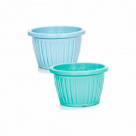 VASO REDONDO CANELADO CORES C/ALÇA 3 LITROS REF-2616