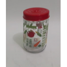 POTE DE VIDRO SODO=CALCICO ESTANPADO 660ML COM TAMPA REF-CA09469