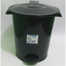 LIXEIRA COM PEDAL 12L PRETO REF-56330107