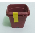 VASO 400ML QUADRADO C/2 MARROM REF-253