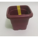 VASO 1LT QUADRADO C/2 MARROM REF-267