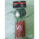 COLHER SAQUINHO 6 PÇS VERMELHA REF-7092/6