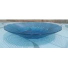 PRATO VIDRO HEART BLUE