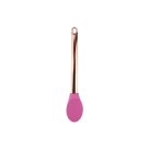 COLHER ROSE SILICONE E INOX 25X4,6CM REF-CK3546