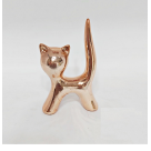 DECORACAO DE CERAMICA GATO 11,5X7,5CM REF-190742