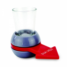 DRINKING GAME JOGO VIRA VIRA COPO DE VIDRO BASE PLASTICA ABS 12X7X4,5CM REF-CK2809