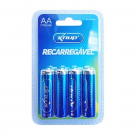 PILHA KNUP RECARREGAVEL AA 1.2V 2700MAH REF-KP4800AA