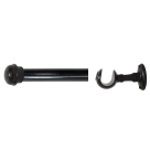KIT VARAO CORTINA ACO 2M PRETO 19MM REF-243