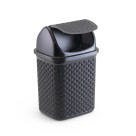 LIXEIRA DE PIA PRETO BASCULANTE RATTAN 4,5LTS REF-134/P