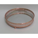 BANDEJA METAL C/ESPELHO (ROSE) REF-69484001