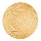 LUGAR AMERICANO DE PLASTICO LEAF DOURADO 38CM REF-1508